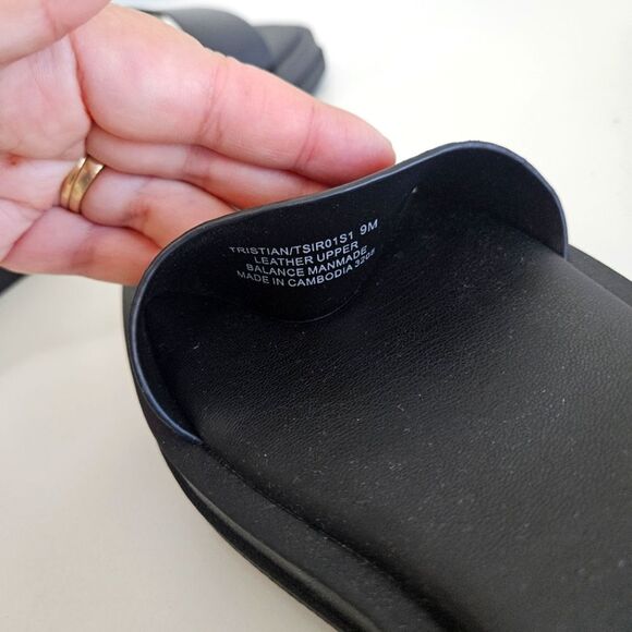 NWT Steve Madden | Tristian Leather Black Strappy Sandal, Women's 9 - Picture 7 of 7